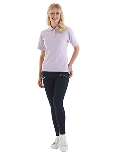 Ladies Personalised Custom Embroidered Or Plain Olympic Ladies Polo Shirt Uneek Your Text Or Logo Workwear top from XS-4XL (Black, M, m)