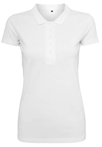 Build Your Brand Women's Polo T-Shirt, womens, T-Shirt, BY024-00220-0042, White, L