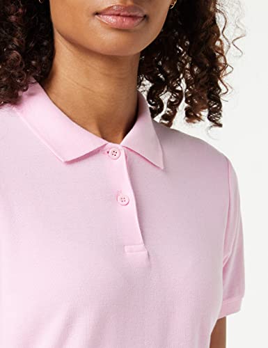 Fruit of the Loom Women's Premium Polo Shirt, Light Pink, 12 (Manufacturer Size:Medium)