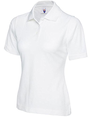 Ladies Premium Pique Polo Shirt (UK 16-18, White)