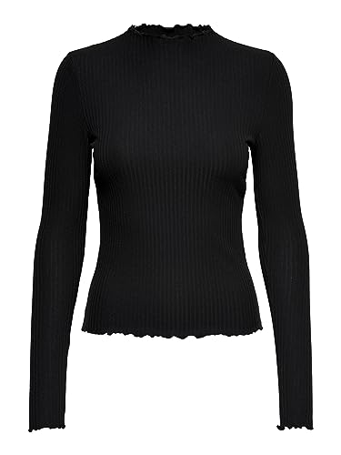ONLY Womens Black L/S Tops L
