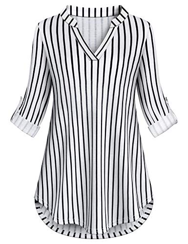 Womens Blouse and Shirts, Ladies Plus Size Tops Womens Shirts And Blouses UK Long Sleeved Tops For Women UK Ladies Shirts And Blouses Ladies 3/4 Sleeve Tops Casual Tops For Women UK