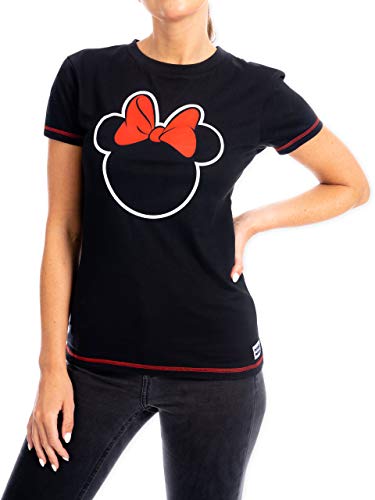 Disney Womens T-Shirt Minnie Mouse Black Small