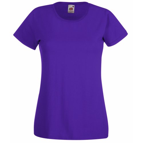 Fruit of the Loom Valueweight T Lady-Fit Womens T-Shirt - Purple - L