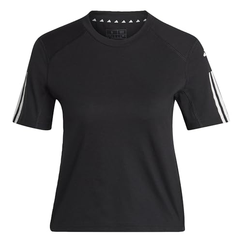 Adidas Women's W Tr-ES Cot T T-Shirt, Black White, M