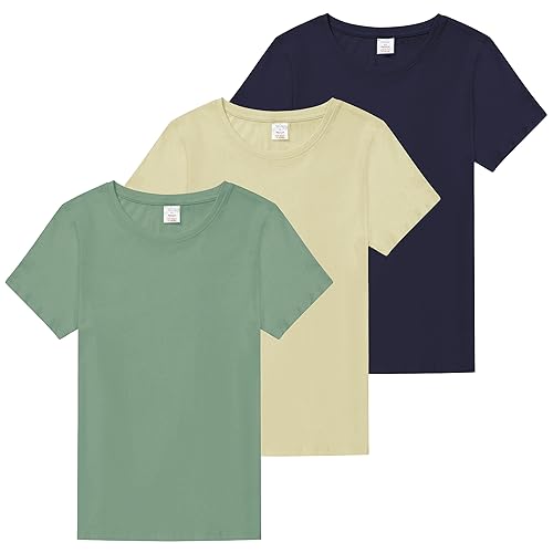 The Essentials Wardrobe Ladies TEW 3 Pack T- Shirt - Assorted - 2 - Medium