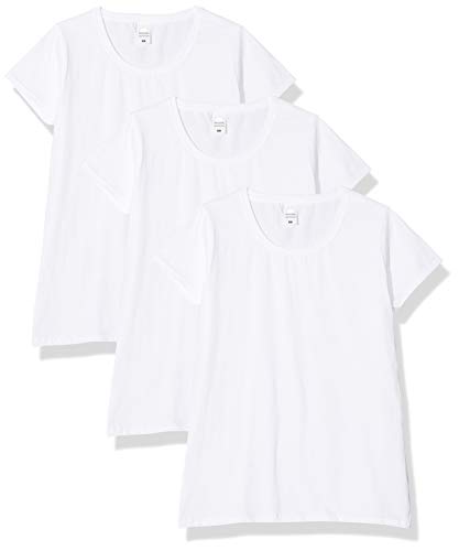 Fruit of the Loom Women's Lady-Fit Valueweight Tee, 3 Pack T-Shirt, White (White 30), 8 (Size:M) (Pack of 3)