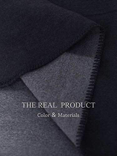 Womens Reversible Oversized Poncho Cape Blanket Shawl Cardigans (One Size, Black & Grey)