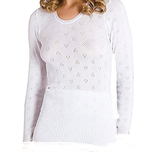 Ladies SnowdropThermal Long Sleeve Vest Top White (14-16 UK 40-42 EU)