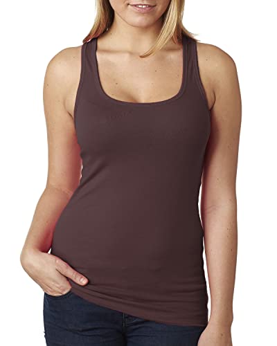 New Ladies Racer Back Bodycon Muscle Vest Women Gym Top UK Size 8-26 Brown