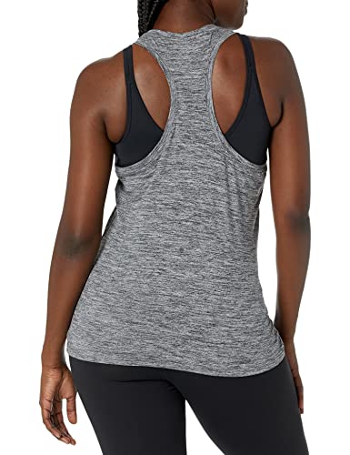 Amazon Essentials Women's Tech Stretch Racerback Tank Top (Available in Plus Size), Pack of 2, Black/Dark Grey Space Dye, S