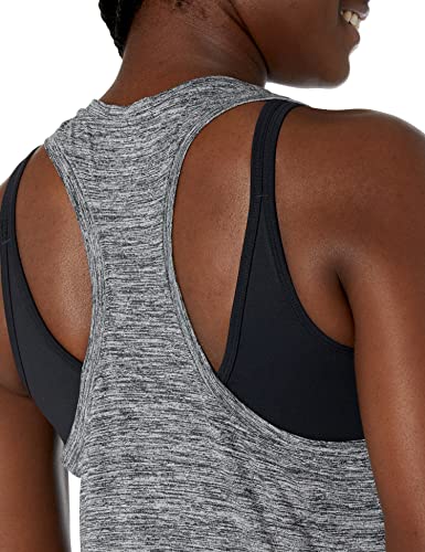 Amazon Essentials Women's Tech Stretch Racerback Tank Top (Available in Plus Size), Pack of 2, Black/Dark Grey Space Dye, S