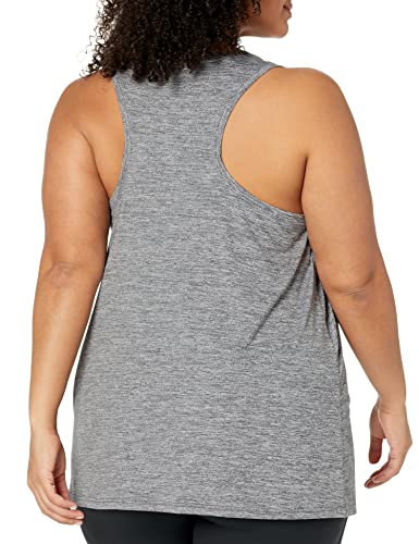 Amazon Essentials Women's Tech Stretch Racerback Tank Top (Available in Plus Size), Pack of 2, Black/Dark Grey Space Dye, S