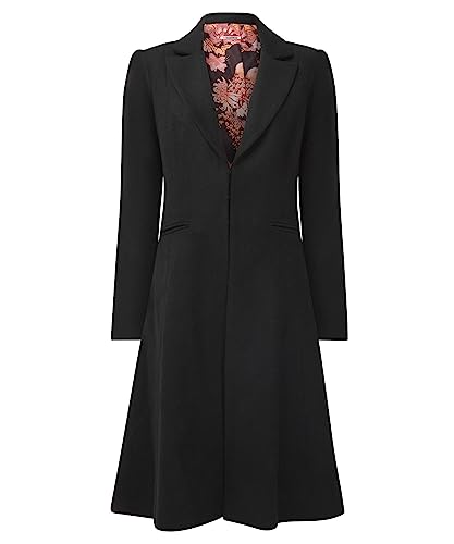 Joe Browns Women's Classic Black Long Sleeve Coat, Black, 12