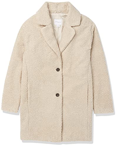 Amazon Essentials Women's Teddy Bear Fleece Oversized-Fit Lapel Jacket (Previously Daily Ritual), Sand, M