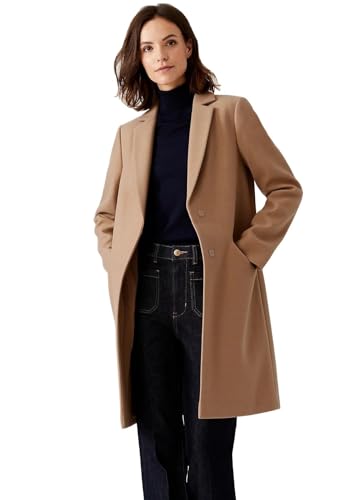 Marks & Spencer Womens Collared Single Breasted Over Coat Winter Warm Long Jacket Camel 16