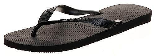 Havaianas Unisex Top Flip Flops, Black, 9/10 UK