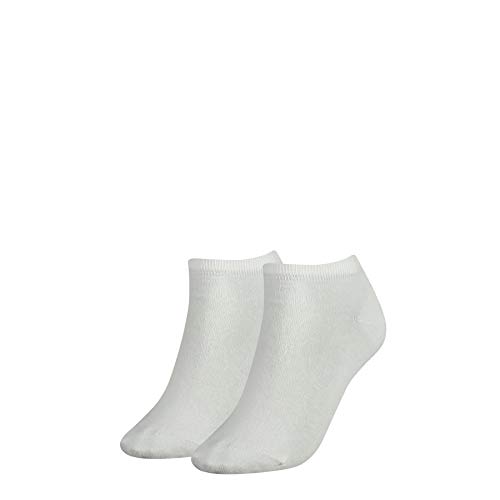 Tommy Hilfiger Sneaker 2 Pair Women's Ankle Socks, White (White), 2 1/2- 5 UK (35-38 EU)