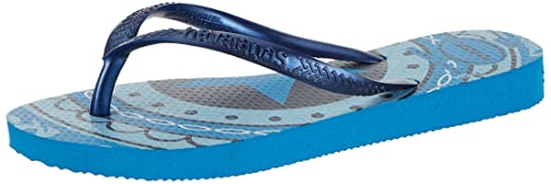 Havaianas, Women's, Slim Marvel (Mini Me), Flip Flop, Turquoise, 12/13C UK