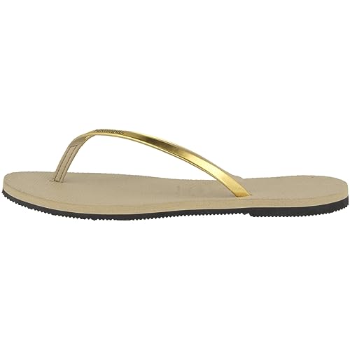 Havaianas, Women's, You Metallic, City Sandals, Sand Grey/Light Golden, 6/7 UK