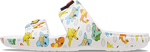 Crocs Unisex Adult Classic Pokemon Sandal Clog, White/Multi, 4 Men/ 5 UK Women