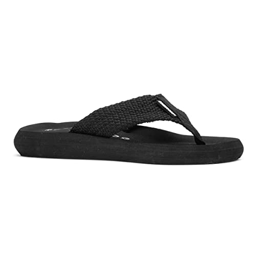 Rocket Dog Women's Sunset Flip Flops, Black, 6 UK