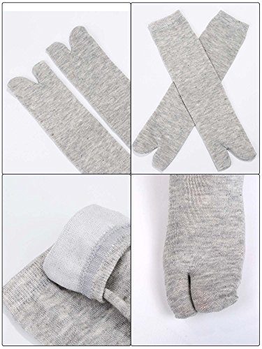 Satinior 6 Pairs Unisex Tabi Flip Flop Socks Geta Socks Cotton Split Toe Tabi Socks Elastic for Women and Men, Multicolour,