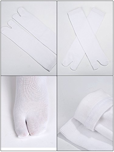 Satinior 6 Pairs Unisex Tabi Flip Flop Socks Geta Socks Cotton Split Toe Tabi Socks Elastic for Women and Men, Multicolour,