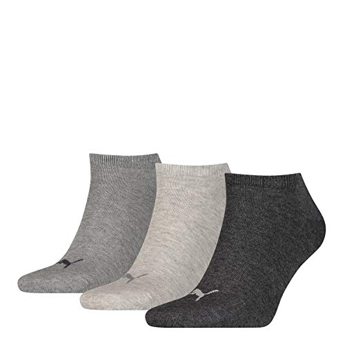 PUMA Unisex Puma Sneaker Socks 3 Pair Pack Grey 6 8 UK, Grey, UK