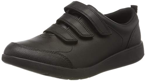 Clarks Boy's Scape Sky Y Sneakers, Black, 6 UK Wide