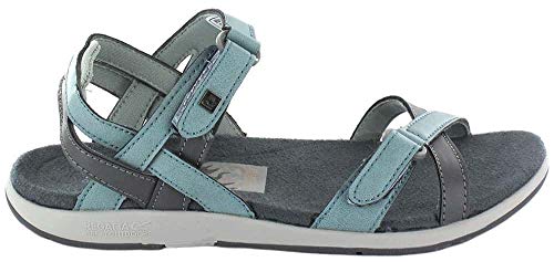 Regatta Womens Santa Cruz Strappy Adjustable Sandals - Stone Blue - 5 UK