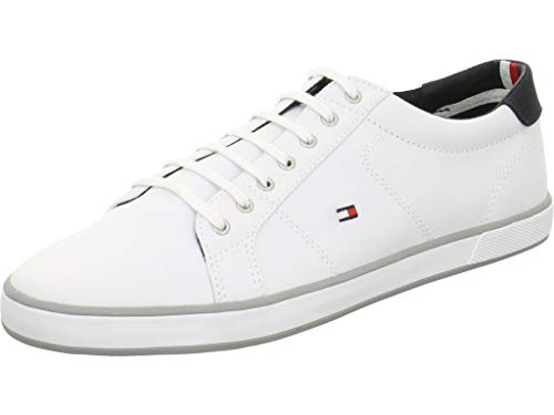 Tommy Hilfiger Men Vulcanised Trainers, White (White), 43 EU