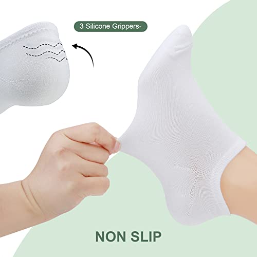 Niofind Bamboo Trainer Socks for Womens and Mens, No Show Ankle Socks Low Cut Invisible Non Slip Liner Socks Multipack Casual Footies for Sneaker Loafers and Boat Shoes