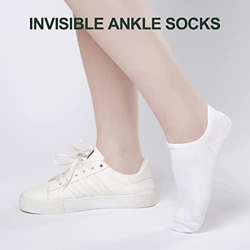 Niofind Bamboo Trainer Socks for Womens and Mens, No Show Ankle Socks Low Cut Invisible Non Slip Liner Socks Multipack Casual Footies for Sneaker Loafers and Boat Shoes