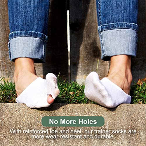 Niofind Bamboo Trainer Socks for Womens and Mens, No Show Ankle Socks Low Cut Invisible Non Slip Liner Socks Multipack Casual Footies for Sneaker Loafers and Boat Shoes