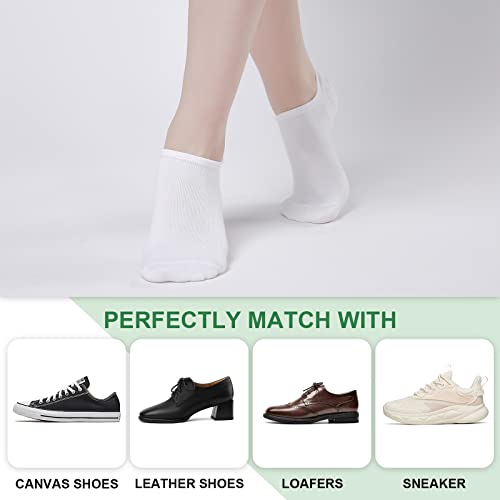 Niofind Bamboo Trainer Socks for Womens and Mens, No Show Ankle Socks Low Cut Invisible Non Slip Liner Socks Multipack Casual Footies for Sneaker Loafers and Boat Shoes