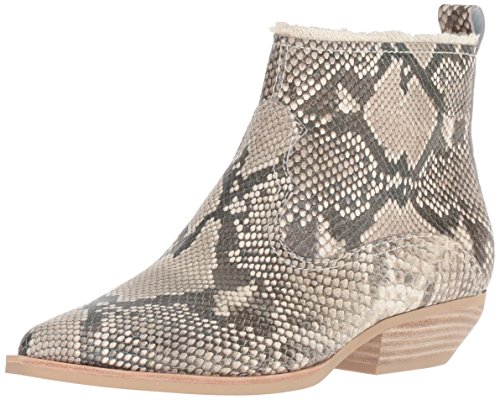 Dolce Vita Women's Unity Ankle Boot, Snake Print Embossed Leather, 4 UK