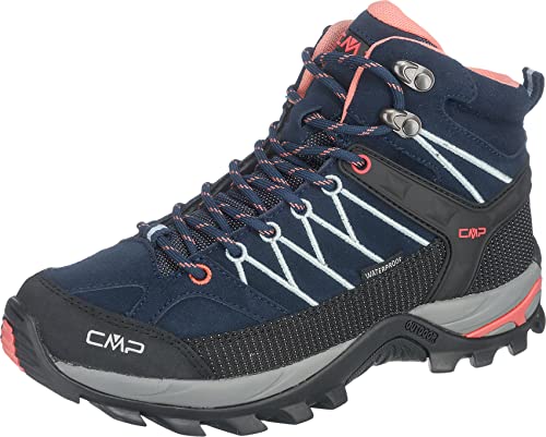 CMP Women's Rigel Mid High Rise Hiking Shoes, Blue B Blue Giada Peach 92ad, 8 UK