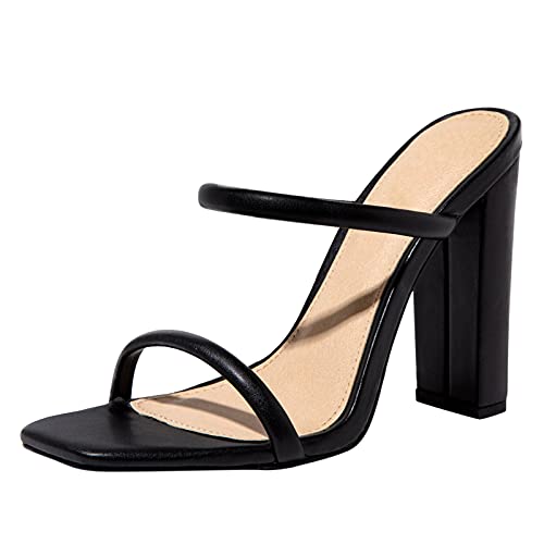 Slip-on High Heels for Women Open Toe Shoes for Women Slipper Ladies Shoes Platforms Wedges Slides Summer Dressy running shoes for women 10 year old boy gift ideas