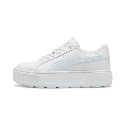 Puma Women Karmen L Sneakers, Puma White-Dewdrop-Puma Silver, 6.5 UK