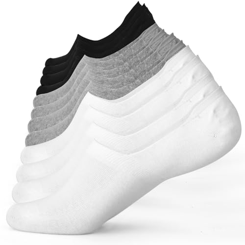 Smilcloud 6 Pairs No Show Socks Women, Invisible Low Cut Socks Women,Non Slip Cotton Liner Boat Socks Ladies for Boat Shoes Sneakers and Loafers Trainer Socks for Womens and Men Size 4-7