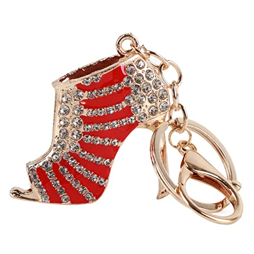Fdit Crystal Keyring, Yosoo Lady Gift Rhinestone Stiletto High Heel Shoe Crystal Blue Enamel Keychain Multicolor Enamel Keychain (High Heels - Red) ¡­