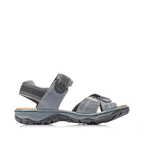 Rieker Women’s 68851 Closed Toe Sandals, Blue (Whitedenim/jeans), 5 UK