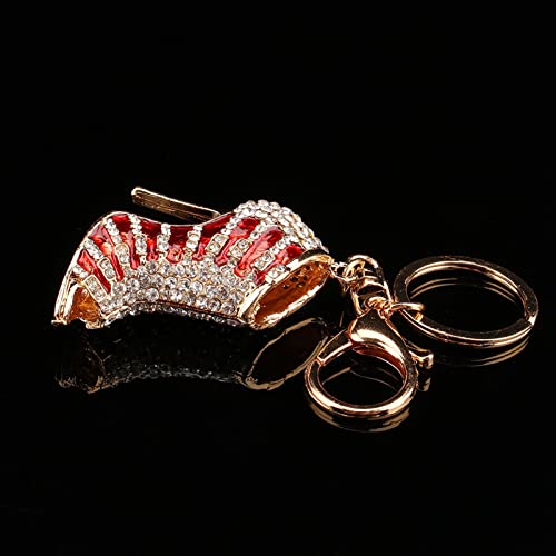 Fdit Crystal Keyring, Yosoo Lady Gift Rhinestone Stiletto High Heel Shoe Crystal Blue Enamel Keychain Multicolor Enamel Keychain (High Heels - Red) ¡­