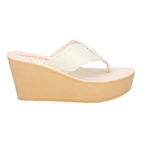 Rocket Dog Diver Womens Cream Wedged Sandal - Size 6 UK - Off-White