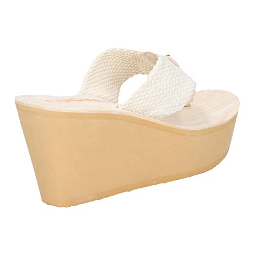 Rocket Dog Diver Womens Cream Wedged Sandal - Size 6 UK - Off-White