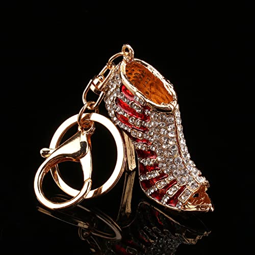 Fdit Crystal Keyring, Yosoo Lady Gift Rhinestone Stiletto High Heel Shoe Crystal Blue Enamel Keychain Multicolor Enamel Keychain (High Heels - Red) ¡­