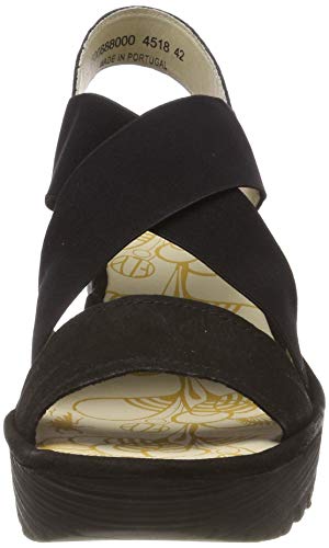 Fly London Women's Yaji888fly Sandal,Black Black 000,6 UK
