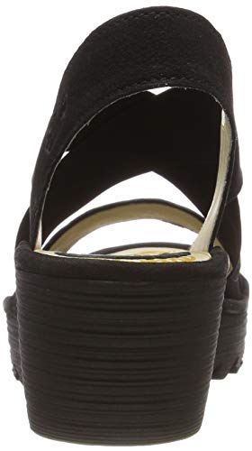 Fly London Women's Yaji888fly Sandal,Black Black 000,6 UK
