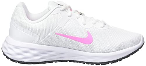 NIKE Women's Revolution 6 Next Nature Sneaker, White Pink Spell Fossil Stone Black Dark, 5.5 UK